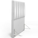 Ver imagem 2 de Cabeceira Cama Box Painel Solteiro 100 Cm Cinza Metalizado