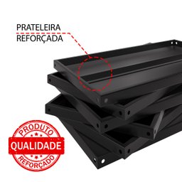Estante / Armario de Aço 90cm 5 Bandejas Suporta 100kg:preta - 4