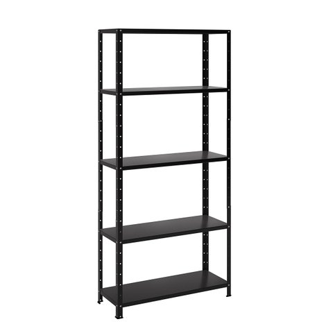 Estante / Armario de Aço 90cm 5 Bandejas Suporta 100kg:preta