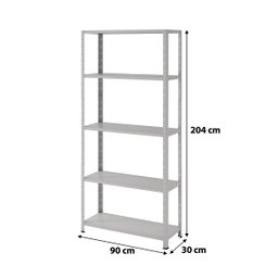 Estante / Armario de Aço 90cm 5 Bandejas Suporta 100kg:preta - 10