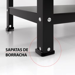 Estante / Armario de Aço 90cm 5 Bandejas Suporta 100kg:preta - 5
