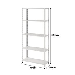 Estante / Armario de Aço 90cm 5 Bandejas Suporta 100kg:preta - 11