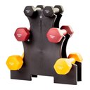 Ver imagem 1 de Kit Halter Sextavados Athletic 12kg 3 Pares de Halteres com Suporte para Treino e Musculação em Casa