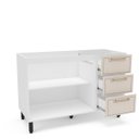 Ver imagem 4 de Balcão de Cozinha Amara 120x81cm com 3 Gavetas e 2 Portas Branco/Creme 250021