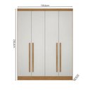 Ver imagem 3 de Guarda-Roupa Casal Modulado 4 Portas 3 Gavetas 100% MDF Cairo Marrom/Cinamomo/Fendi
