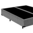 Ver imagem 3 de Cama Box Casal Bipartido Suede Mega Cama Cinza 138x188x42cm