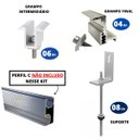 Ver imagem 2 de Kit Estrutura Suporte Fixador Linha C P/ 4 Placas Solar Alumínio Inox Telha Fibro Ondulada Viga Metá