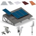 Ver imagem 1 de Kit Estrutura Suporte Fixador Linha C P/ 4 Placas Solar Alumínio Inox Telha Fibro Ondulada Viga Metá