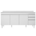 Ver imagem 6 de Balcão Gabinete 180cm com Tampo Dallas Branco - Lumil Lumil Móveis
