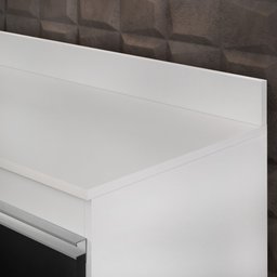 Balcão Gabinete 180cm com Tampo Dallas Branco - Lumil Lumil Móveis - 7