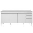 Ver imagem 6 de Balcão Gabinete 180cm com Tampo Dallas Branco - Lumil Lumil Móveis