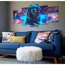 Ver imagem 5 de Quadro Decorativo 129x63 Sala Quarto Leão no Universo