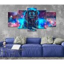 Ver imagem 4 de Quadro Decorativo 129x63 Sala Quarto Leão no Universo
