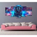 Ver imagem 7 de Quadro Decorativo 129x63 Sala Quarto Leão no Universo