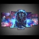 Ver imagem 6 de Quadro Decorativo 129x63 Sala Quarto Leão no Universo