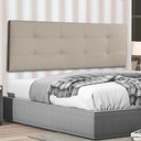 Ver imagem 1 de Cabeceira Painel Casal King 1,95m Berlim Suede Bege Dal Poz Estofados