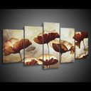 Ver imagem 4 de Quadro Decorativo 129x63 Sala Quarto Flores Papoula Aquarela