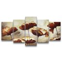 Ver imagem 1 de Quadro Decorativo 129x63 Sala Quarto Flores Papoula Aquarela