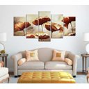 Ver imagem 6 de Quadro Decorativo 129x63 Sala Quarto Flores Papoula Aquarela