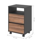 Ver imagem 2 de Mesa e Gaveteiro 2 Gavetas Vila Noce Preto