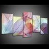 Quadro Decorativo 129x63 Sala Quarto Arte Folhas Coloridas - 6
