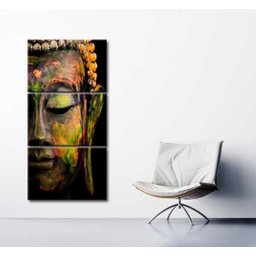Quadro Decorativo 122x60 Vertical Buda Colorido - 3