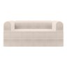 Sofá Cama de Espuma Modular Axel 160cm 02 Lugares com Apoio de Metal Linho Bege - Desk Design - 5