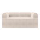 Ver imagem 5 de Sofá Cama de Espuma Modular Axel 160cm 02 Lugares com Apoio de Metal Linho Bege - Desk Design