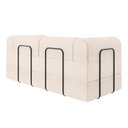 Ver imagem 6 de Sofá Cama de Espuma Modular Axel 160cm 02 Lugares com Apoio de Metal Linho Bege - Desk Design