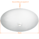 Ver imagem 2 de Plafon Charm com Vidro Redondo Fosco de 250mm com 1 Furo