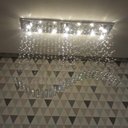Ver imagem 1 de Luminária de Cristal Modelo Onda Para sala de Jantar/Estar com 70cm de Altura