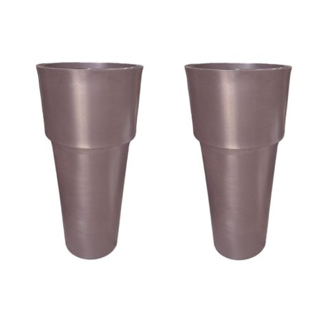 Kit 2 Vaso Plantar Lux 65x30 Decoração Hall Entrada Jardim Design Elegante