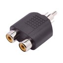 Ver imagem 1 de Adaptador 2 Jack Rca para Jack Rca Plástico - Niquel Pct C/4un
