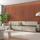 Ver mais imagens de Painel Ripado Canelado/ondulado Nogueira 2750 X 445 X 9mm - Caixa com 4 Painéis = 5m2