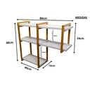 Ver imagem 2 de nicho INVERTIDO metalon 80X15 CINZA CLARO/DOURADO METALICO 04