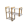 nicho INVERTIDO metalon 80X15 CINZA CLARO/DOURADO  METALICO 04 - 1