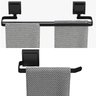 Kit Acessórios de Banheiro Ventosa Preto Duplo 4pçs F.max - 2