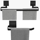 Ver imagem 2 de Kit Acessórios de Banheiro Ventosa Preto Duplo 4pçs F.max