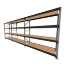 Ver imagem 1 de Mini Porta Pallet 200 Kg por Nivel Inicial +2 Continuação com 4 Niveis Preto com Mdf Cru