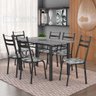 Conjunto de Mesa Itália com 6 Cadeiras 1,40m Artefamol Granito / Dark - 2