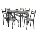 Ver imagem 1 de Conjunto de Mesa Itália com 6 Cadeiras 1,40m Artefamol Granito / Dark