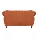 Ver imagem 3 de Sofá Realeza 2 Lugares 146cm Terracota Veludo Fixo Bella Decor