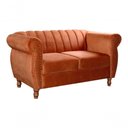 Ver imagem 2 de Sofá Realeza 2 Lugares 146cm Terracota Veludo Fixo Bella Decor