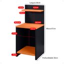 Ver imagem 6 de Mesa Cabeceira Nicho Porta Objetos Prateleira Mesinha Lateral Decoração Quarto Preto/cinamomo - Rpm