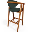 Ver mais imagens de Kit 03 Banquetas Alta Para Cozinha Sala de Jantar Fixa Cecília L02 Linho Verde Musgo - Lyam Decor