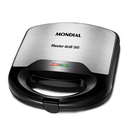 Grill e Sanduicheira Master Mondial 750w 127v Preto-inox Preto 110v - 1