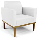 Ver imagem 6 de Sofá Namoradeira e 2 Poltronas Base Madeira Castanho Maressa Sintético Branco - Ibiza