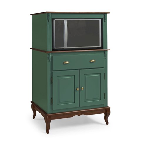 Balcão Hannover 80cm para Forno - 60717 Mmj-lz Lz-verde Musgo/imbuia