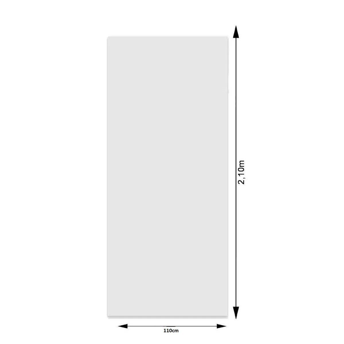 Kit Porta Madeira 1,10x2,10m Primer + Trilho Correr Alumínio 2,20m Branco + Brinde - 6