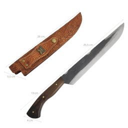 Faca Brut Forge 10' Modelo Antiga Artesanal Churrasco Aço Carbono Cabo Madeira Imbuia - 4
